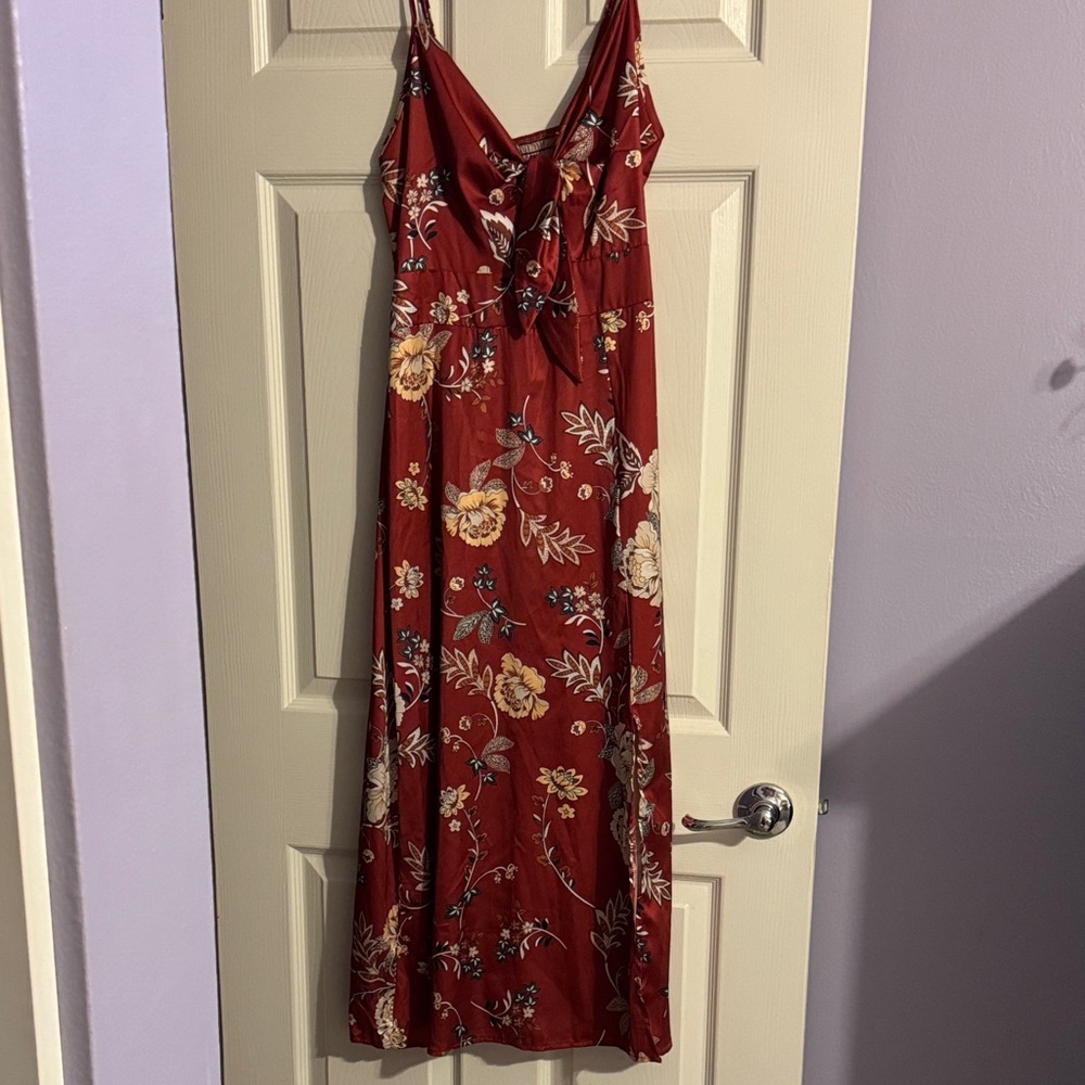 Floral Red Maxi Dress